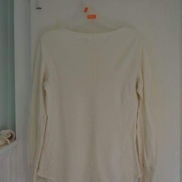 Long Sleeve White Cotton Tee Shirt - Picture 5 of 5